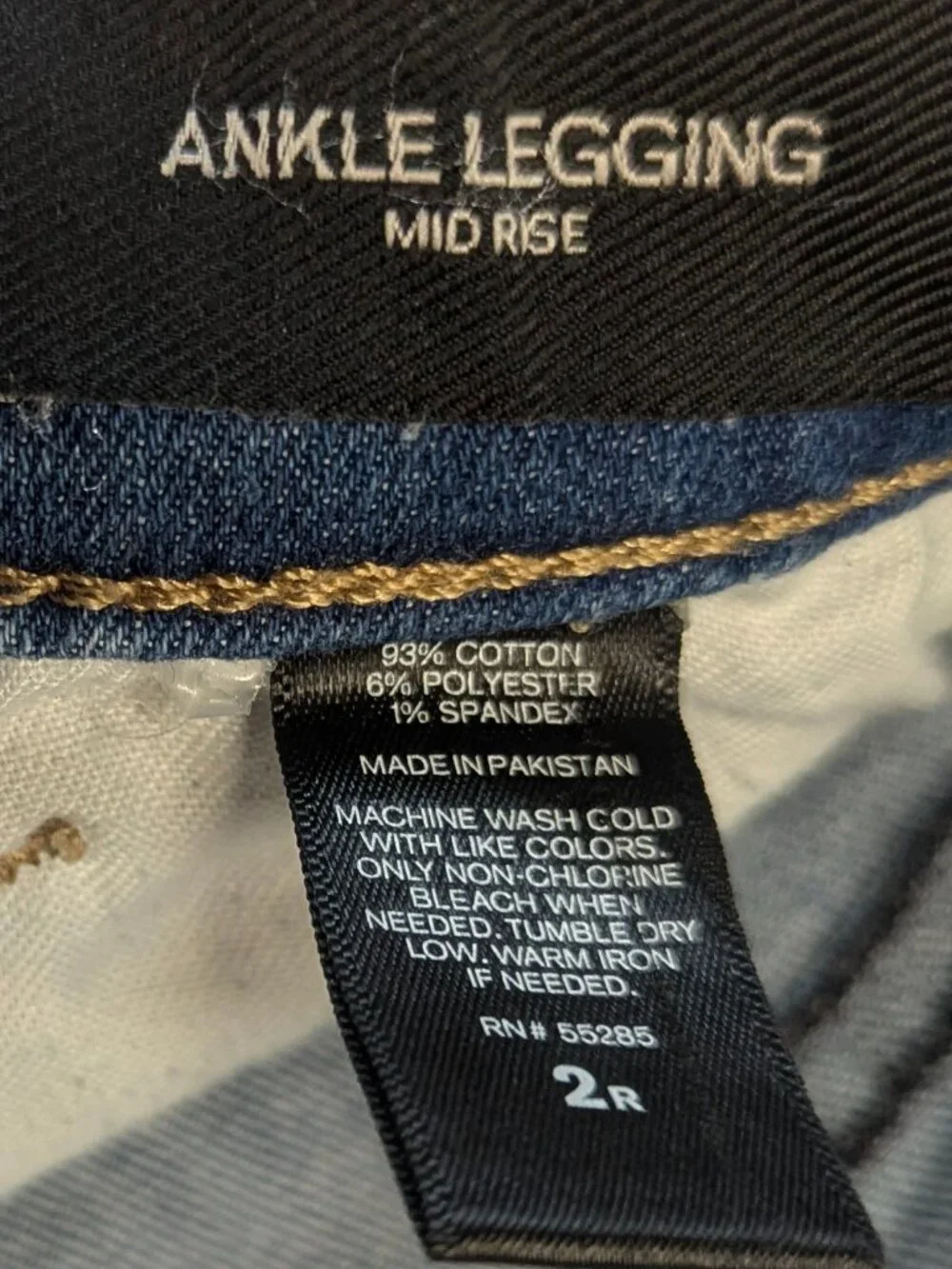 Express Jeans Distressed Mid-Rise Ankle Legging Size 2R